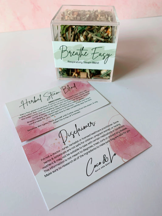 Breathe Easy - Respiratory Steam Blend